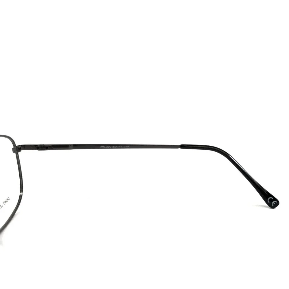 Lantis Optical Eyeglasses Frames L7009 GUN Gunmetal Aviator Wire Rim 58-19-150